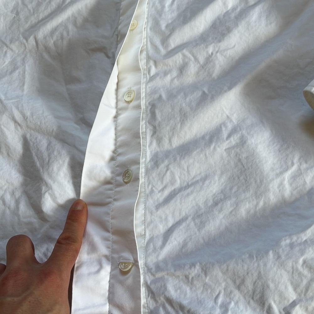 Celine White Button Down Collared Top - image 8